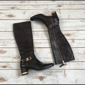 Tory Burch Riding Dark Brown Boots